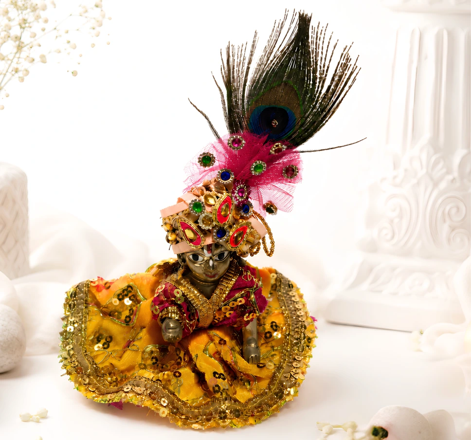 Laddu Gopal Designer Dress | Handmade Premium Poshak for Kanha Ji | Size 6, 7 & 8 | Made in India